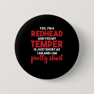 Bóton Redondo 5.08cm Eu Sou Redhead Redhead Ginger Red Hair Freckles Gi