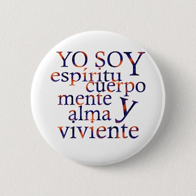 Bóton Redondo 5.08cm Eu sou SpiritBodyMindSoul Esp (Frente)