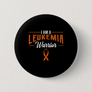 Bóton Redondo 5.08cm Eu Sou Um Guerreiro De Leucemia Que Conhece Cancer