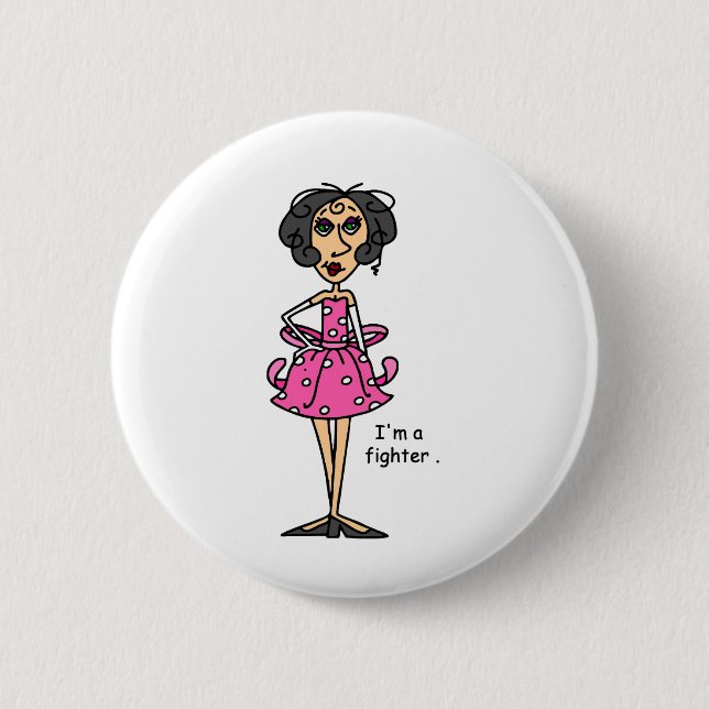 Bóton Redondo 5.08cm Eu sou um lutador! (Frente)