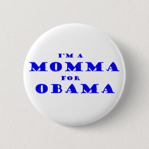 Bóton Redondo 5.08cm Eu sou um Momma para Obama