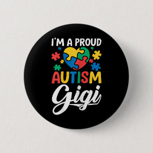 Bóton Redondo 5.08cm Eu Sou Um Puzzle Gigi Adorando Autismo Cardíaco Se