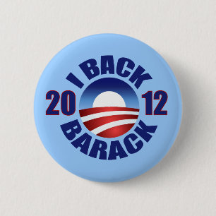 BÓTON REDONDO 5.08CM EU SUPORTO BARACK - RE-ELECT OBAMA 2012