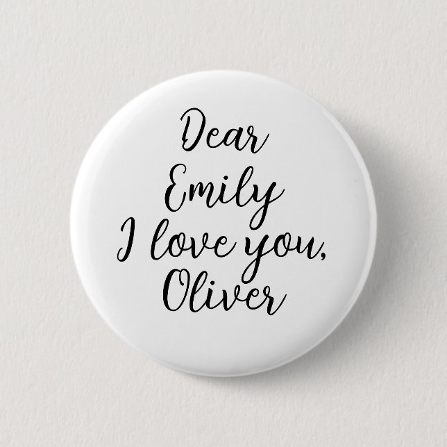 Bóton Redondo 5.08cm Eu Te Amo, Chamo Modelo (Frente)