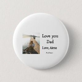 Bóton Redondo 5.08cm Eu te amo pai dia de os pais elegante adicionar te