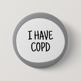 Bóton Redondo 5.08cm Eu tenho COPD, Conscientização da Deficiência Ocul