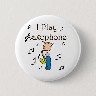 Bóton Redondo 5.08cm Eu To Co Saxofone Camisetas e Presentes de Figura
