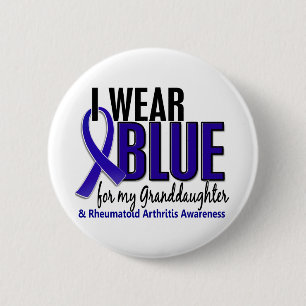 Bóton Redondo 5.08cm Eu visto a artrite reumatóide azul da neta 10