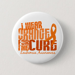 Bóton Redondo 5.08cm Eu visto a laranja para a leucemia da cura 6,4