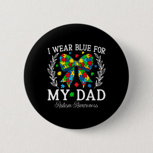 Bóton Redondo 5.08cm Eu Visto Azul Para O Autismo Da Família De Arcos D