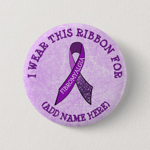Bóton Redondo 5.08cm Eu Visto esta fita para fibromialgia personalizada