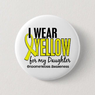 Bóton Redondo 5.08cm Eu visto o amarelo para minha endometriose da