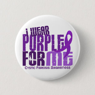 Bóton Redondo 5.08cm Eu visto o roxo para mim a fibrose 6,4 cística