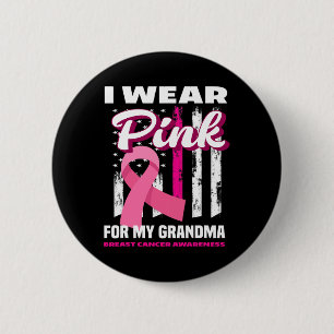 Bóton Redondo 5.08cm Eu Visto Rosa Para A Consciência Do Cancer Da Minh
