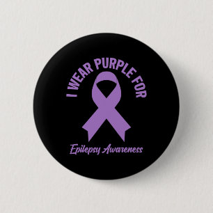 Bóton Redondo 5.08cm Eu Visto Roxo Para Consciência Epilepsia - Epileps