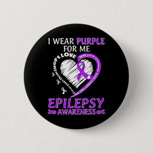 Bóton Redondo 5.08cm Eu Visto Roxo Para Mim Consciência Epilepsia Coste