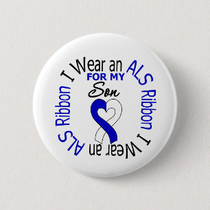 Bóton Redondo 5.08cm Eu visto uma fita do ALS para meu filho