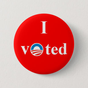 Bóton Redondo 5.08cm Eu votei para Obama