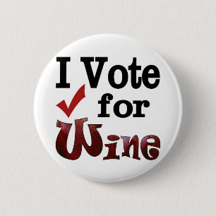 Bóton Redondo 5.08cm Eu Voto no Vinho