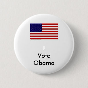 Bóton Redondo 5.08cm Eu voto Obama