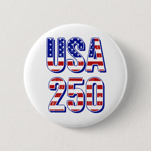 Bóton Redondo 5.08cm EUA 250º Aniversário 1776-2026 Patriótico American