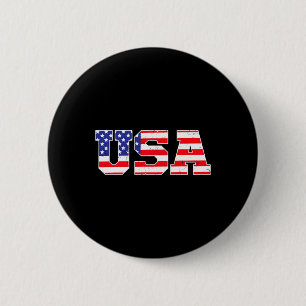Bóton Redondo 5.08cm Eua - Bandeira Americana Patriótica 4 De Julho 