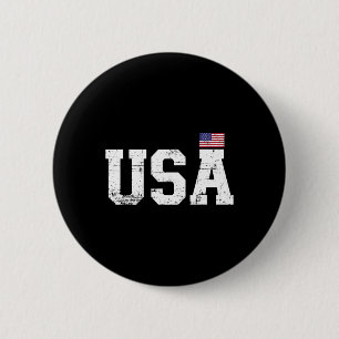 Bóton Redondo 5.08cm Eua Com Bandeira Americana Para O Dia Da Independê