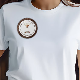 Bóton Redondo 5.08cm Evento de coquetel Espresso Martini