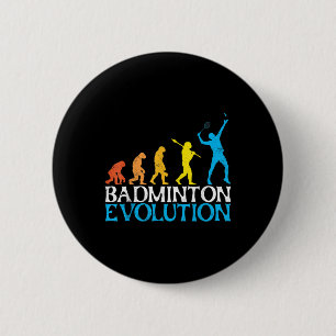 Bóton Redondo 5.08cm Evolução do Badminton Macaco Jogador de Badminton