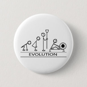 Bóton Redondo 5.08cm Evolução do homem com enfileiramento