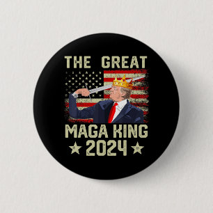 Bóton Redondo 5.08cm Excelente MAGA King Trump Biden Política Ultra Meg