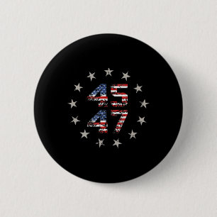 Bóton Redondo 5.08cm Excelente Trump 47 América Fazer Novamente Golfo D