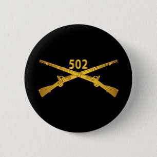 Bóton Redondo 5.08cm Exército - 502º Regt de Infantaria - Infantry Br w