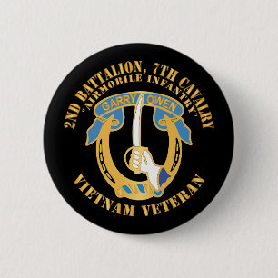 Bóton Redondo 5.08cm Exército - Batalhão segundo, Cavalaria 7 - Vetera 
