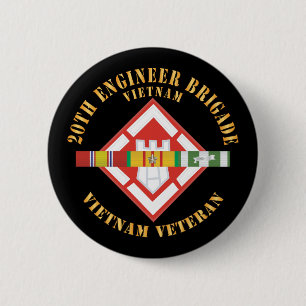 Bóton Redondo 5.08cm Exército - Brigada de Engenheiro 20 com VIetnam SV