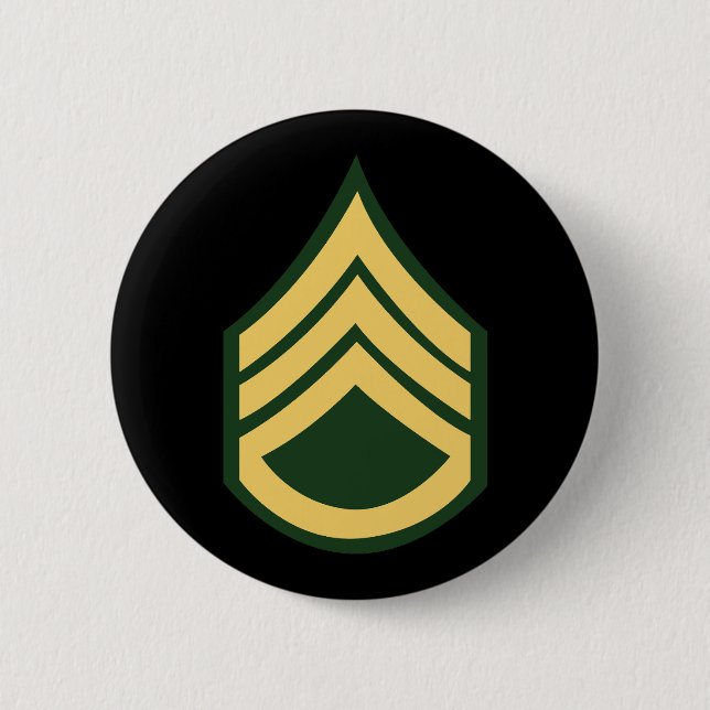 Bóton Redondo 5.08cm Exército - Sargento Funcionarios E-6 (SSG) (Frente)
