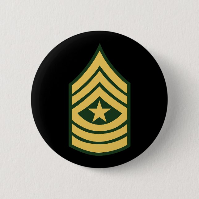 Bóton Redondo 5.08cm Exército - Sargento Major E-9 (SGM) (Frente)