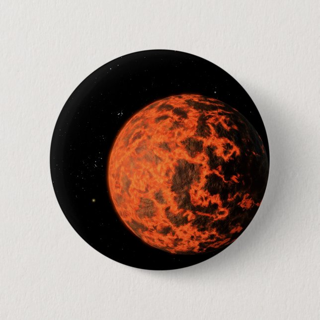 Bóton Redondo 5.08cm Exoplaneta Ucf-1.01 Orbitando Uma Estrela Chamada  (Frente)