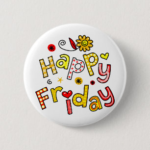 Bóton Redondo 5.08cm Expressão feliz bonito do texto do cumprimento da