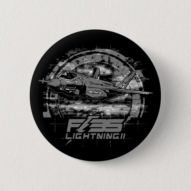 Bóton Redondo 5.08cm F-35 Relâmpago II (Frente)