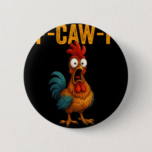 Bóton Redondo 5.08cm F-caw-f Humor Engraçado de Frango F-caw-f Citação