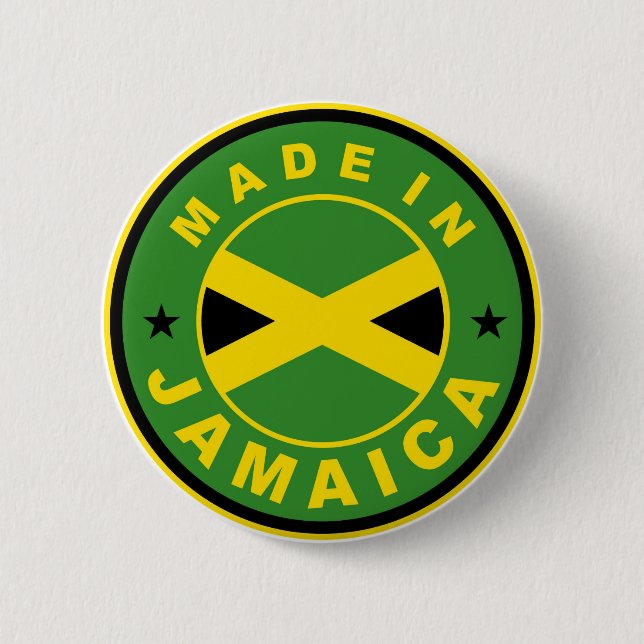 Bóton Redondo 5.08cm fabricado na jamaica country flag (Frente)