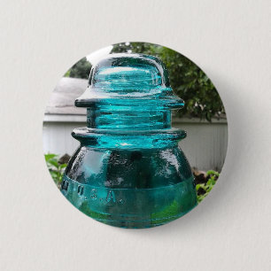 Bóton Redondo 5.08cm Fabricado nos EUA, Vintage Insulator