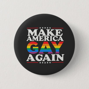 Bóton Redondo 5.08cm Faça da América Gay de novo o mês do orgulho LGBT