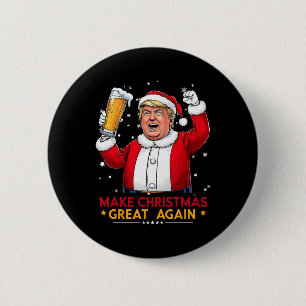 Bóton Redondo 5.08cm Faça o Excelente de Natal de novo Trump American F