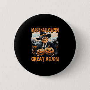 Bóton Redondo 5.08cm Faça o Halloween Grande Novamente Engraçado Trump