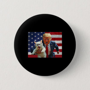 Bóton Redondo 5.08cm Faça os Gatos Seguros Novamente Trump Gatos Para T