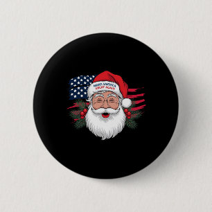 Bóton Redondo 5.08cm Faça Um Excelente De Natal Novamente Xmas Trump Me