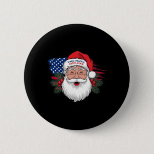 Bóton Redondo 5.08cm Faça Uma Excelente De Natal Novamente Xmas Trump P