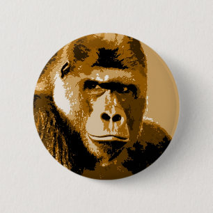 Bóton Redondo 5.08cm Face de Gorilla